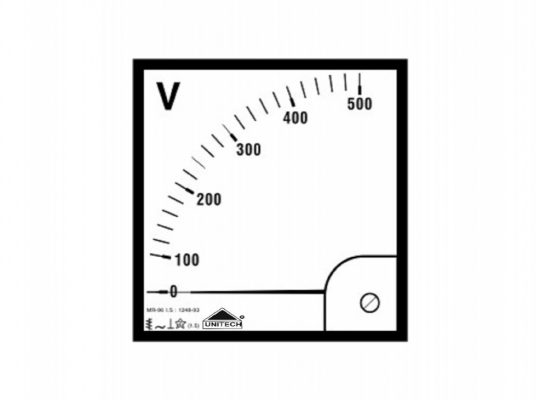 Analog AC Voltmeter Square
