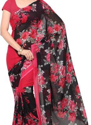 Floral Print Daily Wear Synthetic Saree