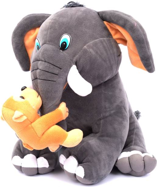 ELEPHANT WITH MONKEY – 35 cm