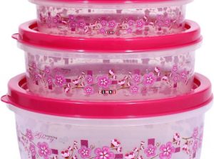 Flat Round Package Plastic Container
