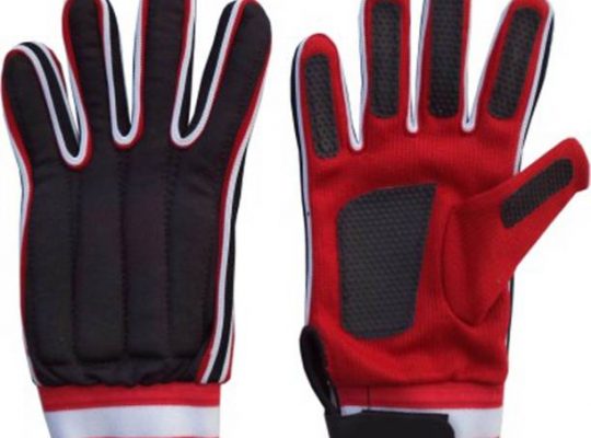 Moni Football Gloves (M, Red, Black)