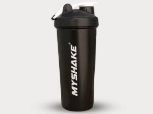 MyShake Black Classic Protein Shaker Bottle For Gym