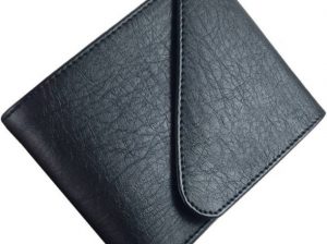 Quetzal Men Casual Black Genuine Leather Wallet