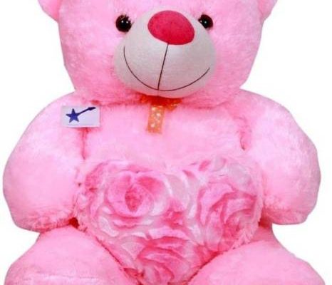 Stuffed Spongy Huggable Cute Rose Teddy Bear