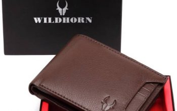 WildHorn Men Formal Brown Genuine Leather Wallet