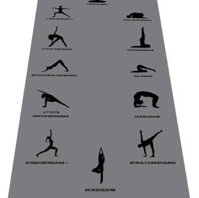 Yoga Mantra ASANA Grey 6 mm Yoga, Gymnastic