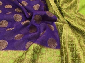 Banaras handloom linen silk Sarees