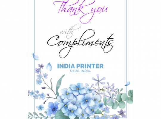 Compliment Cards Foldable – A5 Size Gloss Paper