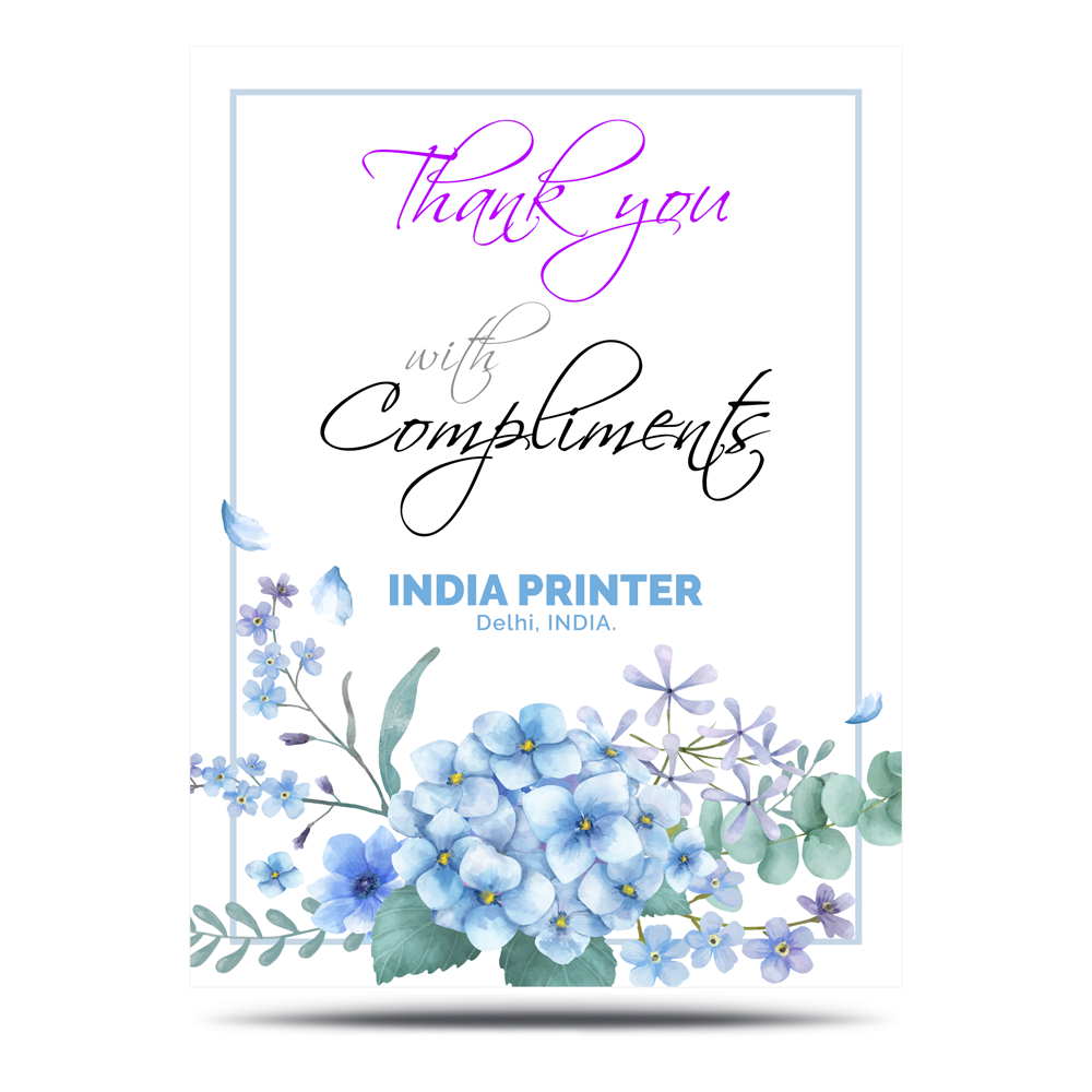 Compliment Cards Foldable – A4 Size Matt Paper