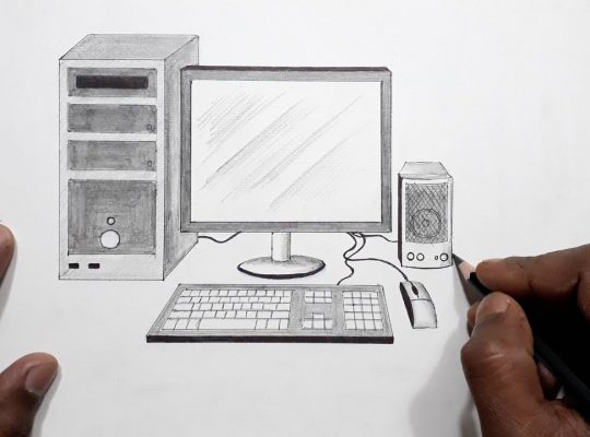 Learn How to Sketch A Desktop Computer for Beginners